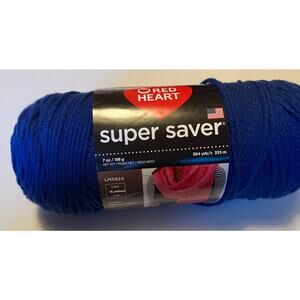Red Heart Yarn Super Saver Royal Premium 7 Oz. Medium-4 Acrylic E300-0385